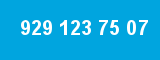 929 123 75 07 929 123 75 07